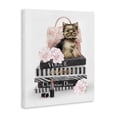 thumbnail image 2 of Stupell Industries Eclectic Yorkie Puppy Glam Quilted Purse Fashion Bookstack Canvas Art, 36 x 48, by Ziwei Li, 2 of 7