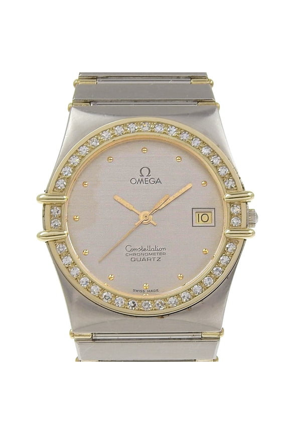 Pre-Owned OMEGA Constellation Men's Watch, Stainless Steel with Diamonds, Quartz... (Fair)