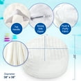 thumbnail image 4 of Cheer Collection Faux Fur Bean Bag and Stuffed Animal Storage Case, White, 4 of 5