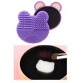 thumbnail image 3 of Esponja de eliminación de color de pinceles de sombra, elimina el color de rubor de sombra de los pinceles, cambia fácilmente al siguiente color, Caja Silicona Violeta Yuyangstore esponja limpiador de cepillo, 3 of 6
