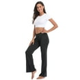 thumbnail image 5 of HDE Womens Pajama Pants Wide Leg Sleepwear Casual Loose Lounge Pant PJ Bottoms Charcoal 3X Plus, 5 of 6
