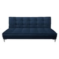 thumbnail image 1 of Sofa Cama Reclinable El Bazar Store Zeus Azul Marino Terciopelo Futon 3 posiciones Abotonado Sala, 1 of 5