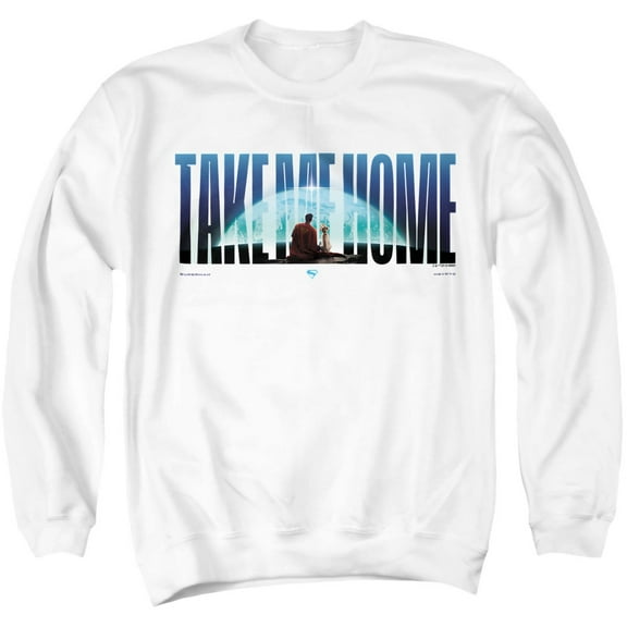 Superman 2025 Movie Take Me Home Words Unisex Adult Crewneck Sweatshirt