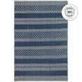 thumbnail image 5 of FH Home Machine Washable Area Rug - Hand Woven, Stain Resistant, Pet Friendly - Premium Recycled Polyester Yarn - Shadow Stripes - Bedroom, Living/Dining Room - Mir - Blue - 5 x 8 ft, 5 of 8