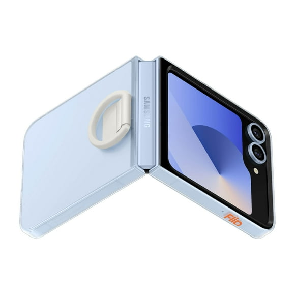 Funda para teléfono SAMSUNG Galaxy Z Flip 6 transparente con anillo transparente