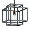 thumbnail image 3 of Kichler Taubert Mid-Century Modern 1 Light Black with Brass Foyer Pendant Light, 3 of 9