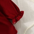 thumbnail image 7 of Girls Dresses Long Sleeve Solid Ruffles Dance Party Bowknot Dresses Bbay Girl Dress Red 12 Months-18 Months, 7 of 7