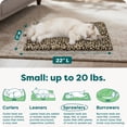 thumbnail image 3 of FurHaven ThermaNAP Self Warming Cat Mat & Dog Bed for Crates with Self-Warming Technology for Cozy Rest, Fully Machine Washable, Small, Quilted Faux Fur, Brown Leopard, 3 of 9