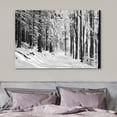 thumbnail image 3 of IDEA4WALL Canvas Wall Art Small Path Through Trees in Snowy Winter Time Nature Forest Photography Realism Traditional Scenic Dramatic Black and White for Living Room, Bedroom, Office - 16"x24", 3 of 5