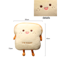 thumbnail image 3 of Almohada de felpa para pan tostado, comida Kawaii, cerdo, conejo, zorro, muñeca suave, calentador de manos, cojín de decoración para el hogar, juguetes para niños, regalo de cumpleaños, 3 of 5