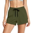 thumbnail image 3 of Oksale Casual Shorts for Women Loose Cozy 3 Inch Shorts with Pockets Summer 2026 Drawtring Elastic Waisted Comfy Shorts Army Green S, 3 of 7