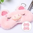 thumbnail image 2 of 2pcs linda máscara de sueño suave peluche con ojos de revés adorables animales de revestimiento de ojo con temas de ojos para niños, 2 of 8