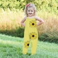 thumbnail image 3 of NAISIBABY Girls Suspenders Jumpsuit, Sleeveless Fashion Printed Summer Romper Yellow 5T, 3 of 5