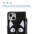 thumbnail image 4 of Allytech Colorful Painting PU Leather Case for iPhone 14 6.1" 2022, Flip Folio Kickstand Card Slots Removable Hand Strap Case for iPhone 14 5G, Cute Cat, 4 of 6