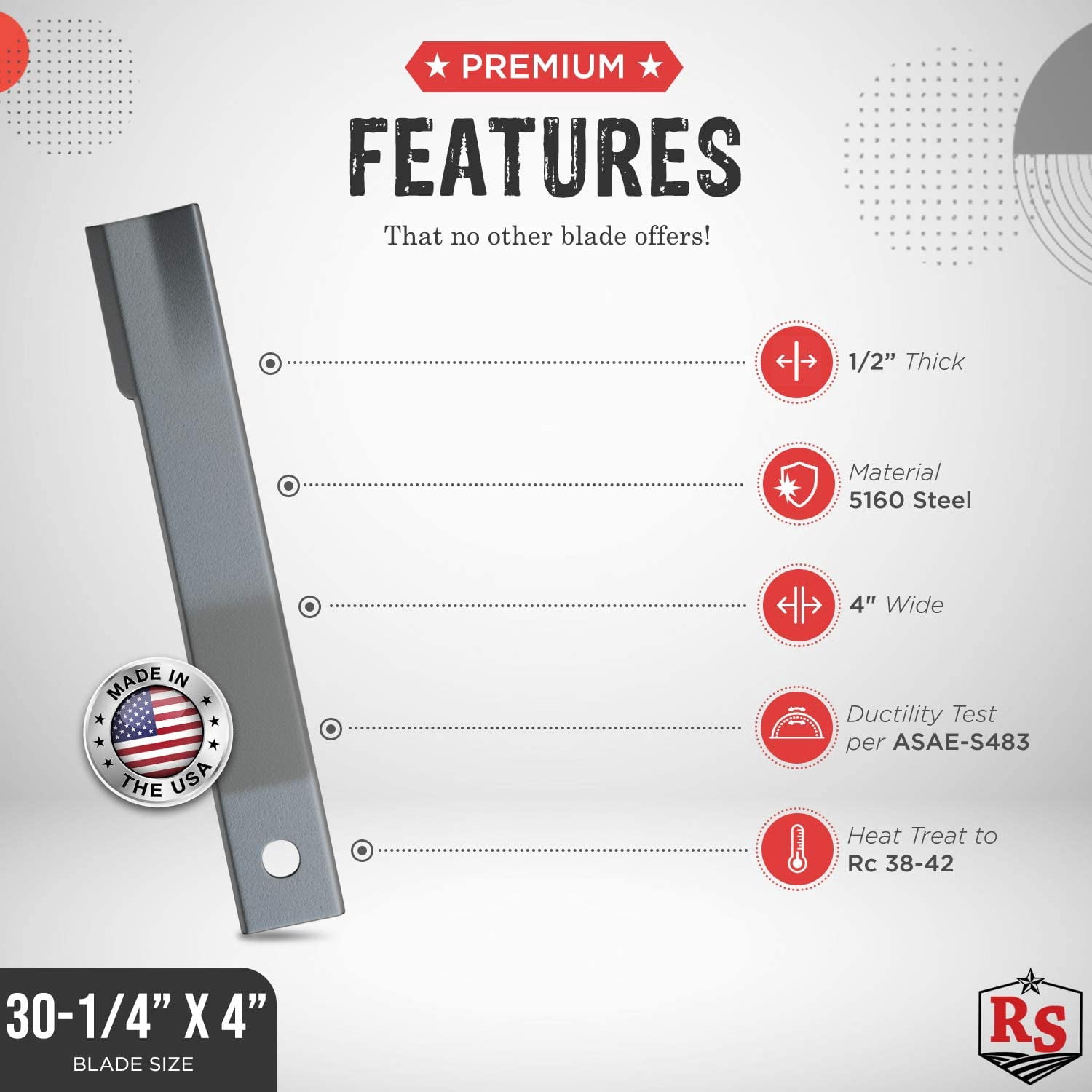 Rancher Supply Rotary Cutter Blade Pair 6' & 7'
