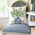 thumbnail image 2 of Spring Pillow Covers 18x18 Inch Eucalyptus Leaves Greenery Blue Vase Truck Bless This Home Set of 4 Outdoor Farmhouse Summer Welcome Decorative Throw Pillows Cases for Couch Room Decor, 2 of 6
