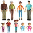 thumbnail image 1 of Sweet Li'l Family Dollhouse People Set de 9 figuras de acción Set - Abuelo, abuela, mamá, Beverly Hills Doll Collection Beverly Hills Doll Collection, 1 of 8