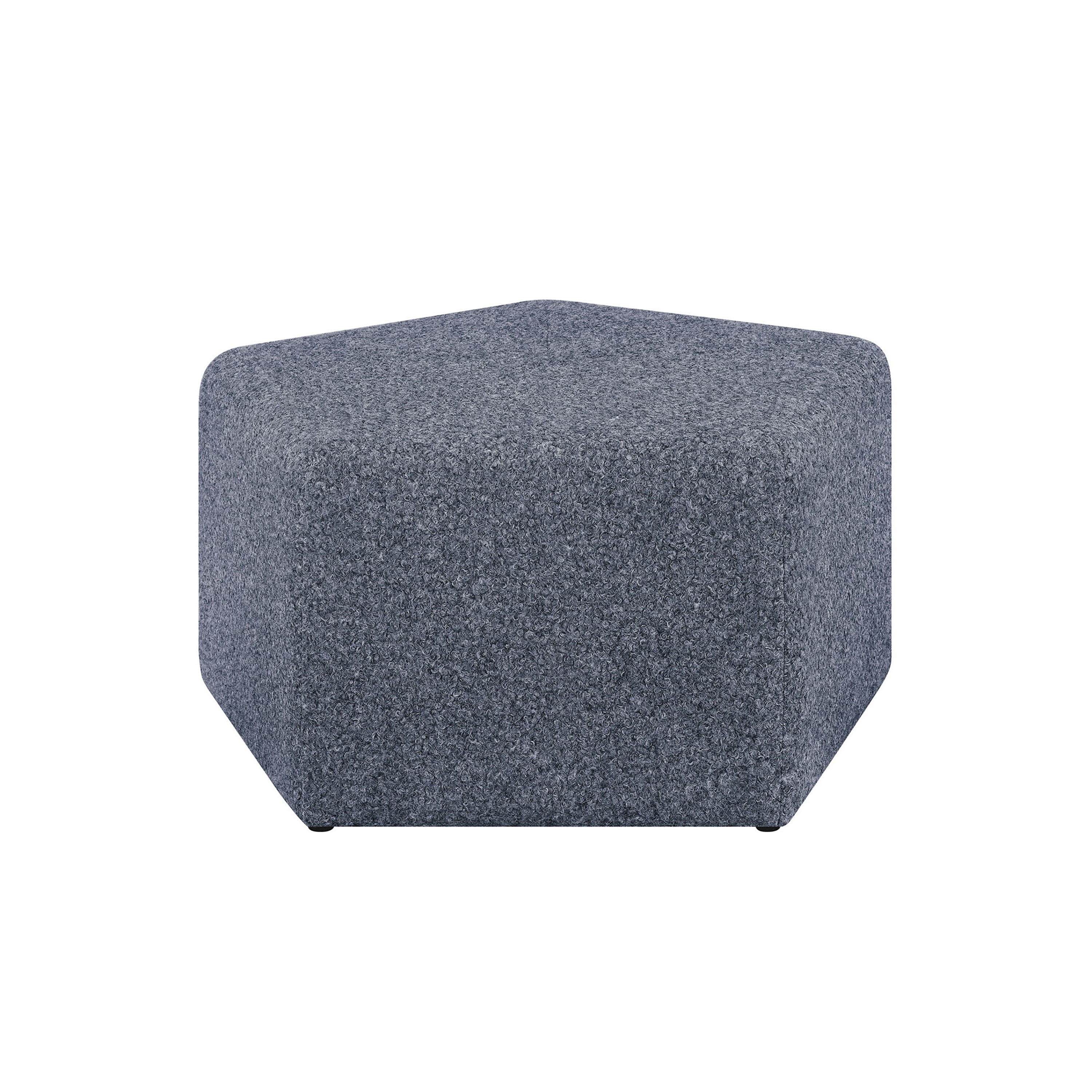 Lifestyle Solutions Gentry Pentagonal Ottoman, Blue Fabric