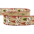 thumbnail image 5 of Northlight Gnome Burlap Style Wired Craft Christmas Ribbon 2.5" x 10 Yards, 5 of 5