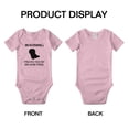 thumbnail image 3 of Warning: Protected by A Bichon Frise Dog Funny Baby Bodysuit Newborn Clothes (Pink,6-12 Months), 3 of 5
