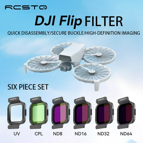 LPSSTORE Suitable for Flip Filter Set CPL Polarizer ND Filter Protective Filter Accessories Coated Optical Glass 6 Pack,Children's Day Gifts