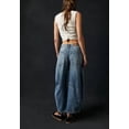 thumbnail image 5 of Women's Baggy Boyfriend Jeans Vintage Wide Leg Mid Rise Barrel Denim Ankle Pants, 5 of 8
