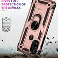 thumbnail image 5 of CoverON For Motorola Moto G Power 2022 Ring Case, Kickstand Rugged Phone Cover Magnetic Car Mount Compatible - Rose Gold Pink, 5 of 9