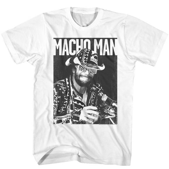 Macho Man White Adult T-Shirt