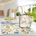 thumbnail image 4 of FREEAMG Floral Butterfly Dragonfly Insect Dish Drying Mat Microfiber Absorbent Drying Pad Heat Resistant Kitchen Island Protector Holiday Housewarming Seasonal Gift 18"× 24", 4 of 6