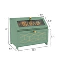 thumbnail image 5 of CBJCBJ 15.1" Gold-Trimmed Wooden Bread Box | 2-Tier Countertop Organizer | Vintage-Inspired Pantry Decor（GREEN）, 5 of 7
