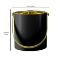 thumbnail image 4 of Double Wall Stainless Steel 1.5QT Ice Bucket With Lid, Keeps Ice Cold & Dry, Home Bar, Chilling Beer, Champagne, Wine Bottle, Black 1.5QT Ice Bucket with Polished Golden Arch Handle, 4 of 4