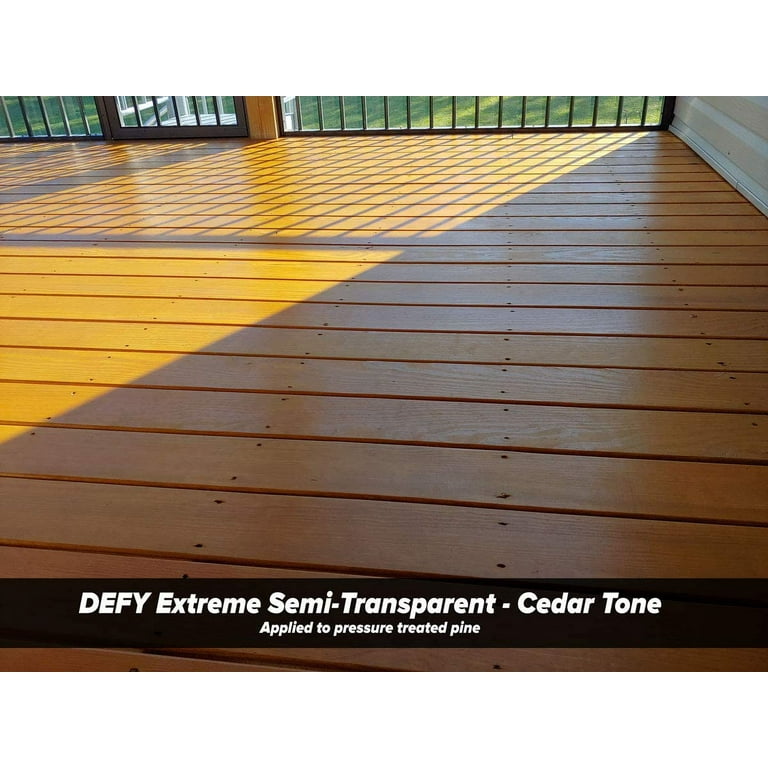 DEFY Extreme 1 Gallon Semi-Transparent Exterior Wood Stain, Cedar Tone 1  Gallon Cedar Tone 