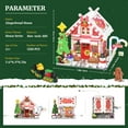 thumbnail image 5 of Christmas Gingerbread House Building Block for Girls Age 8-12 with LED Lights, Pink Christmas Village House Blocks Set with Christmas Tree and Train, Perfect Xmas Holiday for Adults and Kids, 1288Pcs, 5 of 6