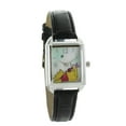 thumbnail image 2 of Disney Women’s Silver Tone Black Band Winnie Pooh and Piglet Enjoying Watching a bee WP1012-AB, 2 of 4