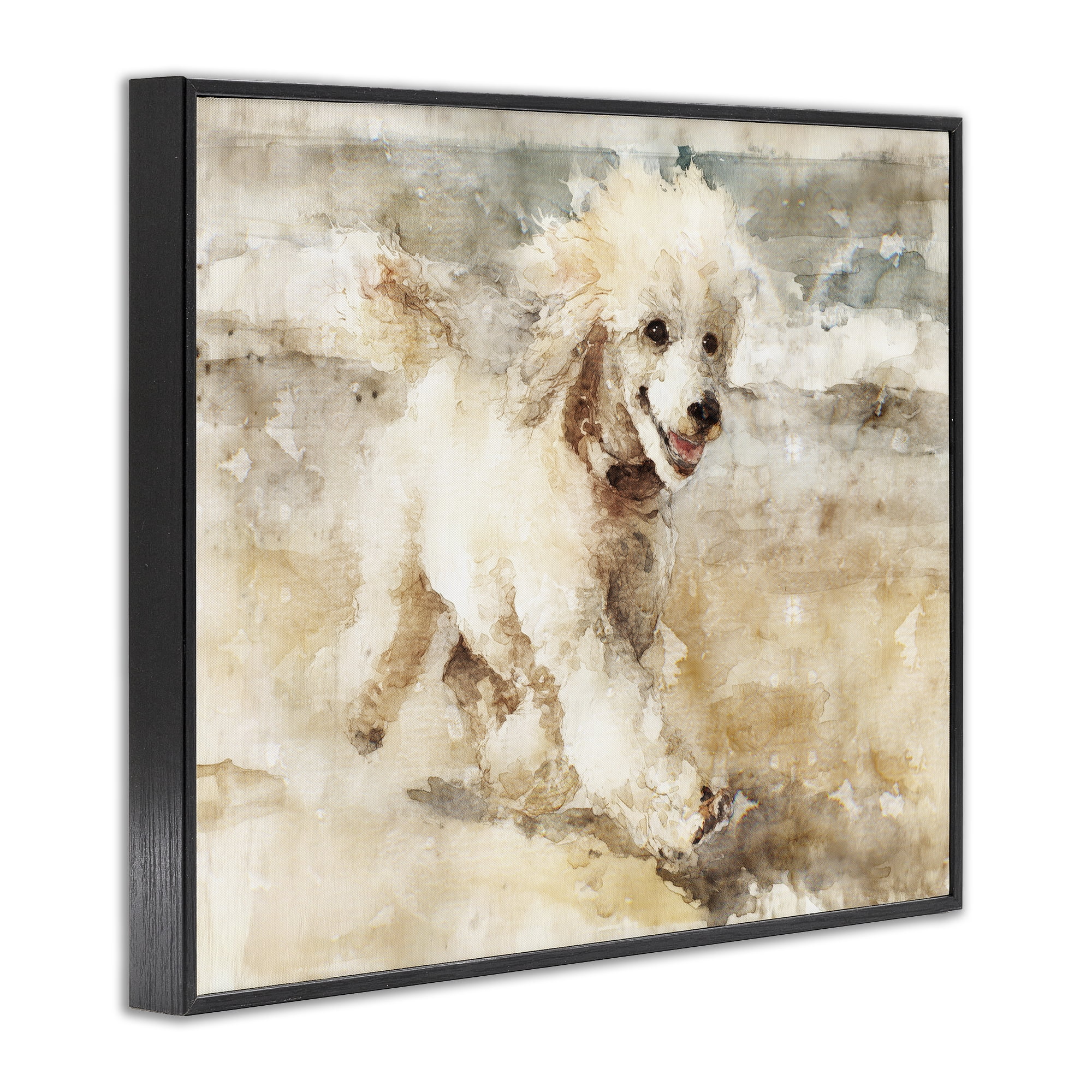 Stupell Industries Coastal Breeze & Poodle Black Framed Giclee Art, design by Svetlana Aleynikova