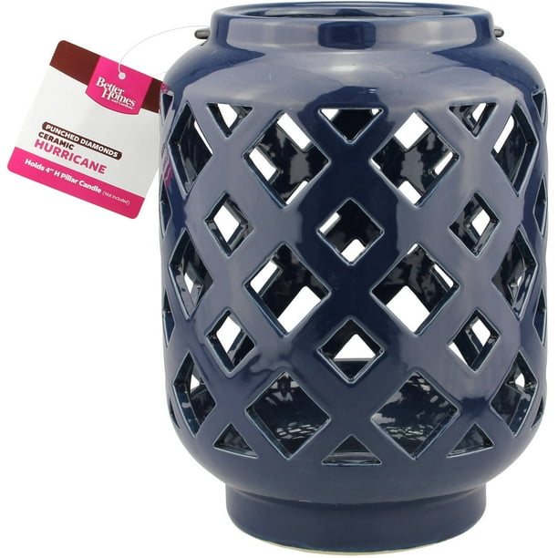 Better Homes and Gardens Navy Ceramic Lantern