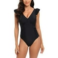 thumbnail image 3 of SWSMCLT Women's One Piece Swimsuit Sexy Slimming Beach Summer Backless Plunge Swimwear Bathing Suit Black Medium, 3 of 4