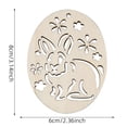 thumbnail image 2 of Yeuimy Wooden Easter Ornaments To Paint Spring Decoration Happy Easter Cutouts Unfinished 1PCS 3.15 Inches DIY Blank Unfinished Christmas Tree Wood Discs Ornament For Home Crafts Hanging, 2 of 2