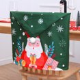 thumbnail image 2 of Biplut Chair Cover Double Printed Snowman Christmas Style Santa Claus Fade-resistant Decoration Reusable Christmas Home Chair Cover for Festival (Type F), 2 of 13