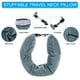 thumbnail image 4 of Uxcell Almohada de Viaje Rellenable Almohada de Cuello de Terciopelo Bolsa de Almacenamiento Almohada en Forma de U Gris, 4 of 7