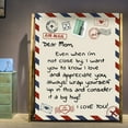 thumbnail image 6 of to My Mom Gift Blanket from Daughter Son I Love You Dear Mom Air Mail Letter Printed Blanket Throw for Christmas Birthday Mother Day''s Soft Bed Flannel Blanket (Dear Mom-60x80in), 6 of 6