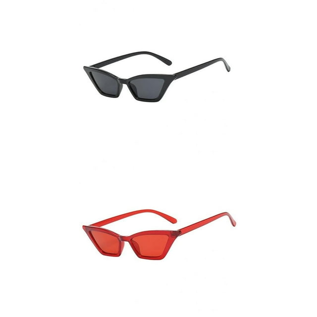 Gafas de sol ojo de gato vintage jinwen 2 Piezas Lente Espejado Marco Plástico