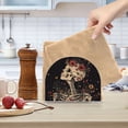 thumbnail image 2 of Yayeee Napkin Holder for Table Kitchen Paper Tissue Organization, Skeleton with Flowers Pattern, 2 of 8