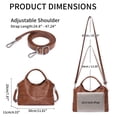 thumbnail image 6 of GAEKEAO Women’s Medium Satchel Bag with Top Handle and Detachable Crossbody Strap, 6 of 7