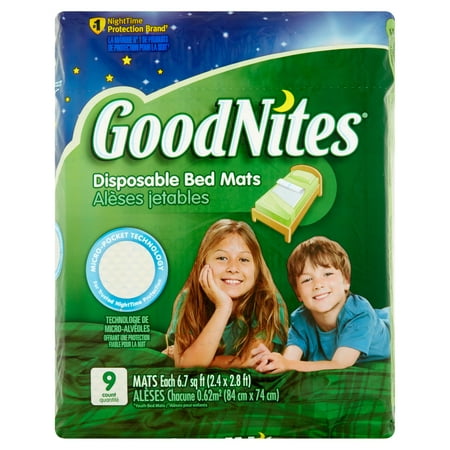 GoodNites Disposable Bed Mats, 9 Ct