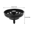 thumbnail image 2 of WHAMVOX  2 Pcs Metal Sink Drain Plug Stopper for Kitchen Strainers Black, 2 of 8