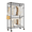 Black, variant on M MZG Heavy-Duty Rolling Clothes Rack, With Double Rods and Side Hooks, Freestanding Wardrobe, Metal Portable Hanger,Capacity 1050LB,17.7” D X 47.2” W X 83.6” H, Black