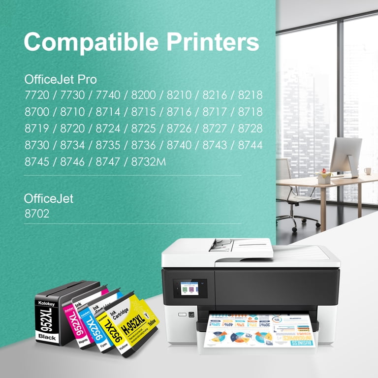 HP 952 Ink Cartridges 3-Pack HP Genuine 952 Color Ink Cartridges ...