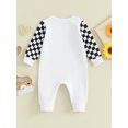 thumbnail image 4 of Bagilaanoe Newborn Baby Girl Boys Fall Jumpsuit Checkerboard Print Long Sleeve Bodysuit 3M 6M 12M 18M Infant Casual One Piece Romper, 4 of 8