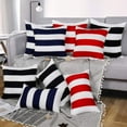thumbnail image 3 of BLEUM CADE Red White Throw Pillow Covers Set of 2，Striped Couch Cushion Cover，Farmhouse Decorative Pillow Covers for Home Decor ,12"x20", 3 of 8